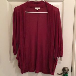 Thin Maroon Cardigan